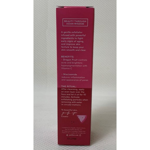Purlisse Dragon Fruit + Niacinamide Exfoliator 1.7 Fl Oz / 50 mL Sensitive NEW - Picture 6 of 13